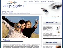 Tablet Screenshot of centralvermonteyecare.com